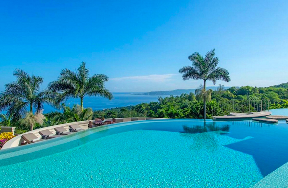 View from the massive pool at Silent Waters villa