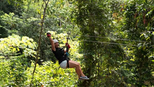 Ziplining at Treetop Canopy Adventure