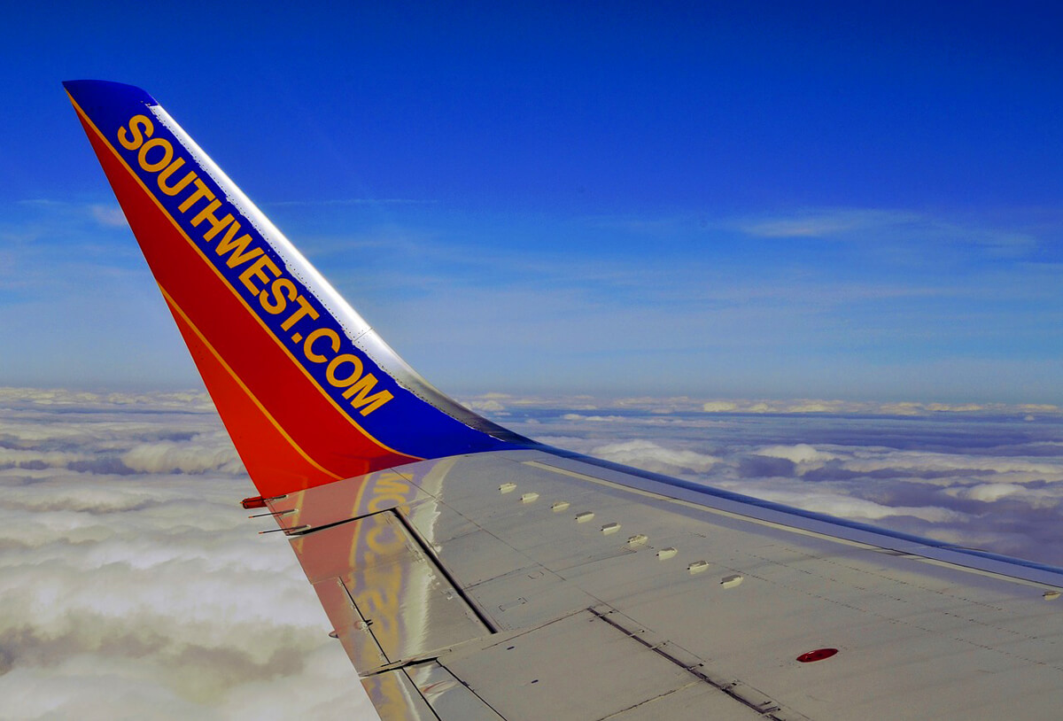 Southwest airplane view