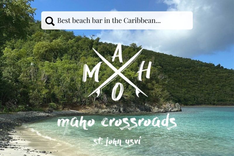 Maho Crossroads on St. John - Spend a day at the Best Beach Bar in the Caribbean!