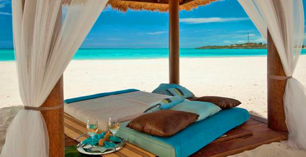 Sandals Emerald Bay, Great Exuma, Bahamas beach cabana