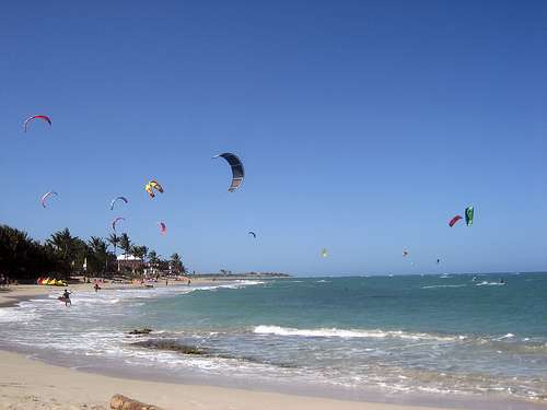 Kitesurfing at Cabarete Beach