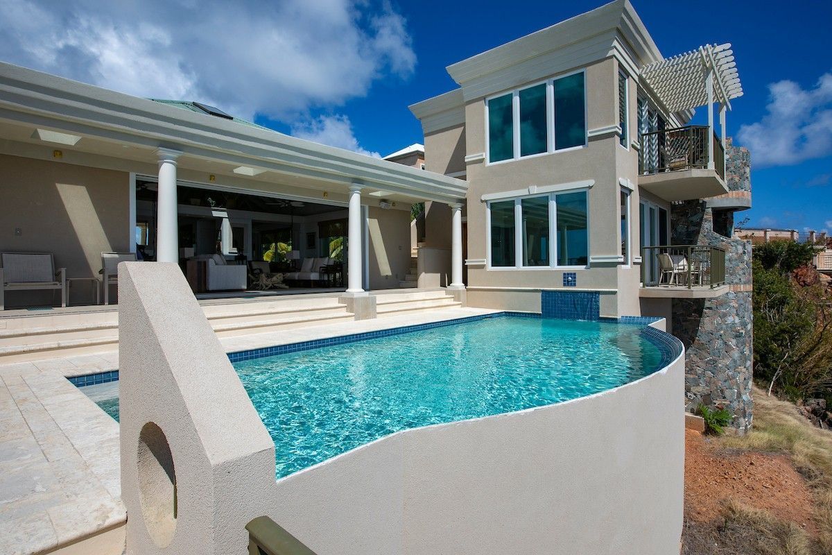 Private pool area with sun terraces