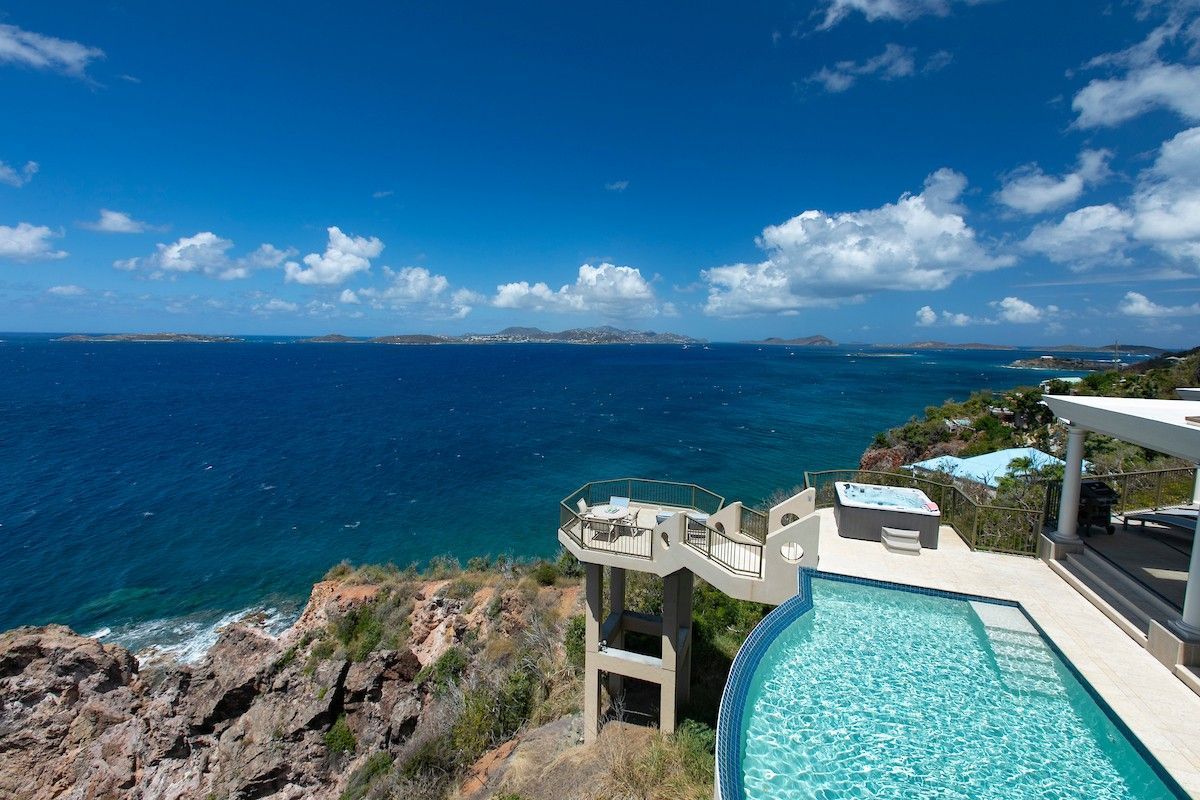 Scenic views from the terrace of a holiday villa