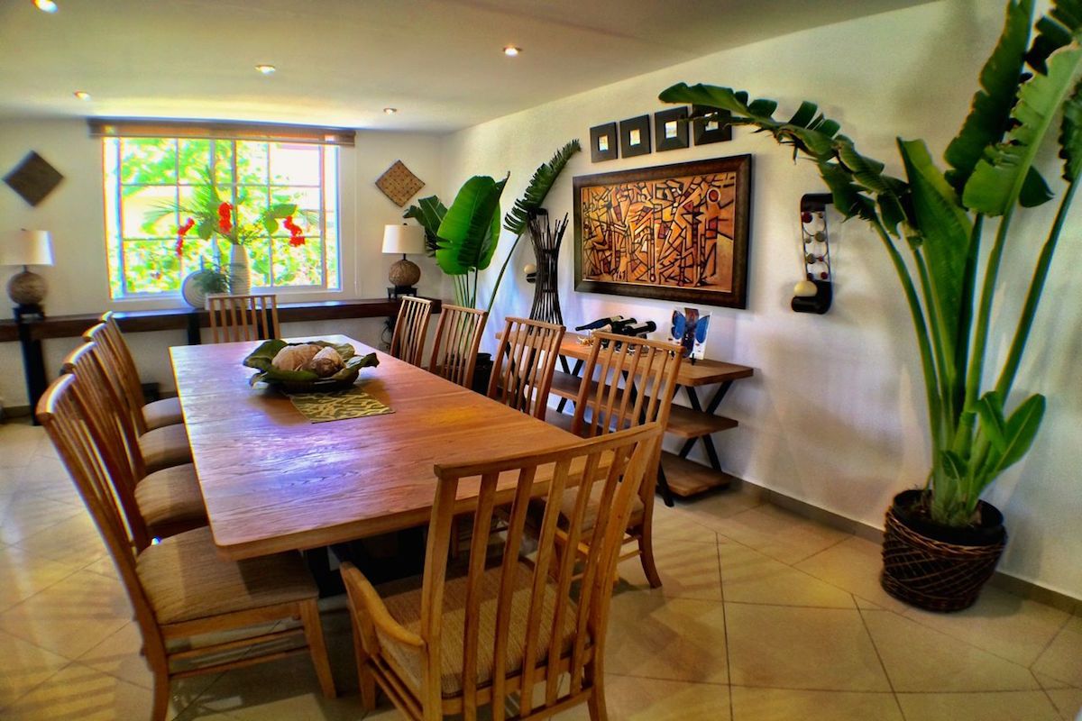 Dining table seats eight