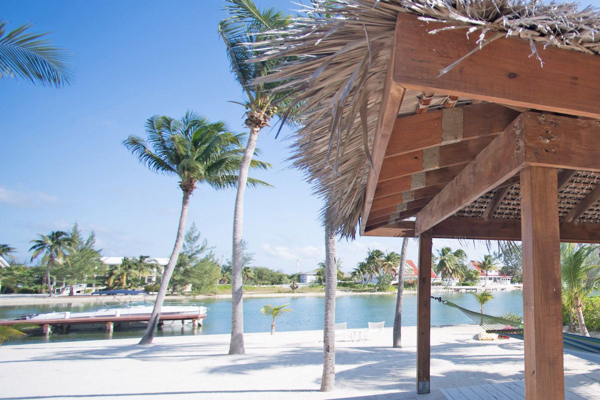 The beach area outside the villa