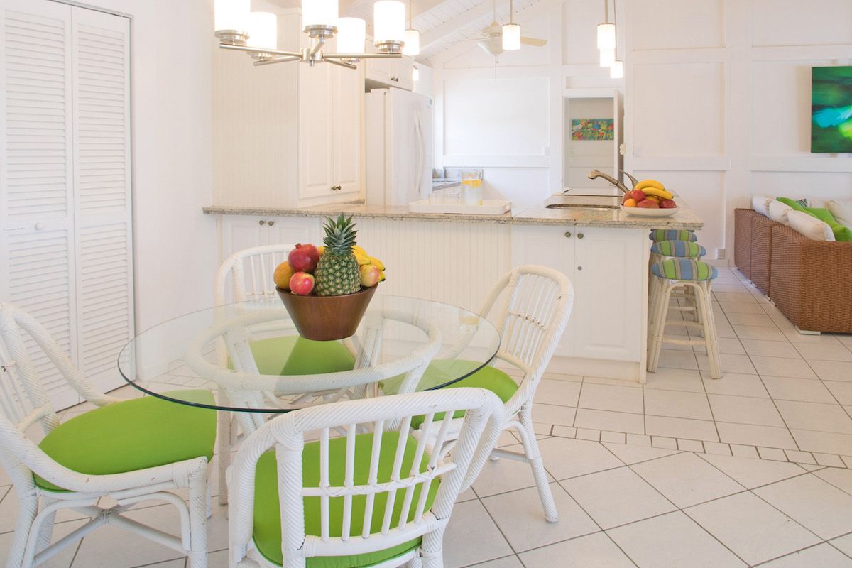Small dining table for four just off the kitchen
