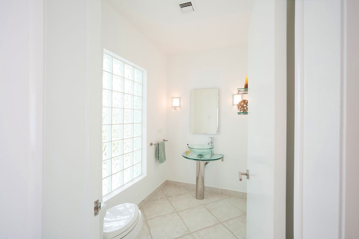 Powder room on the first floor