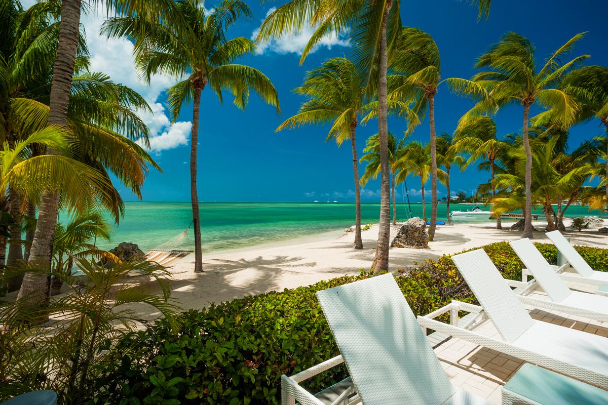 Pool area and beach