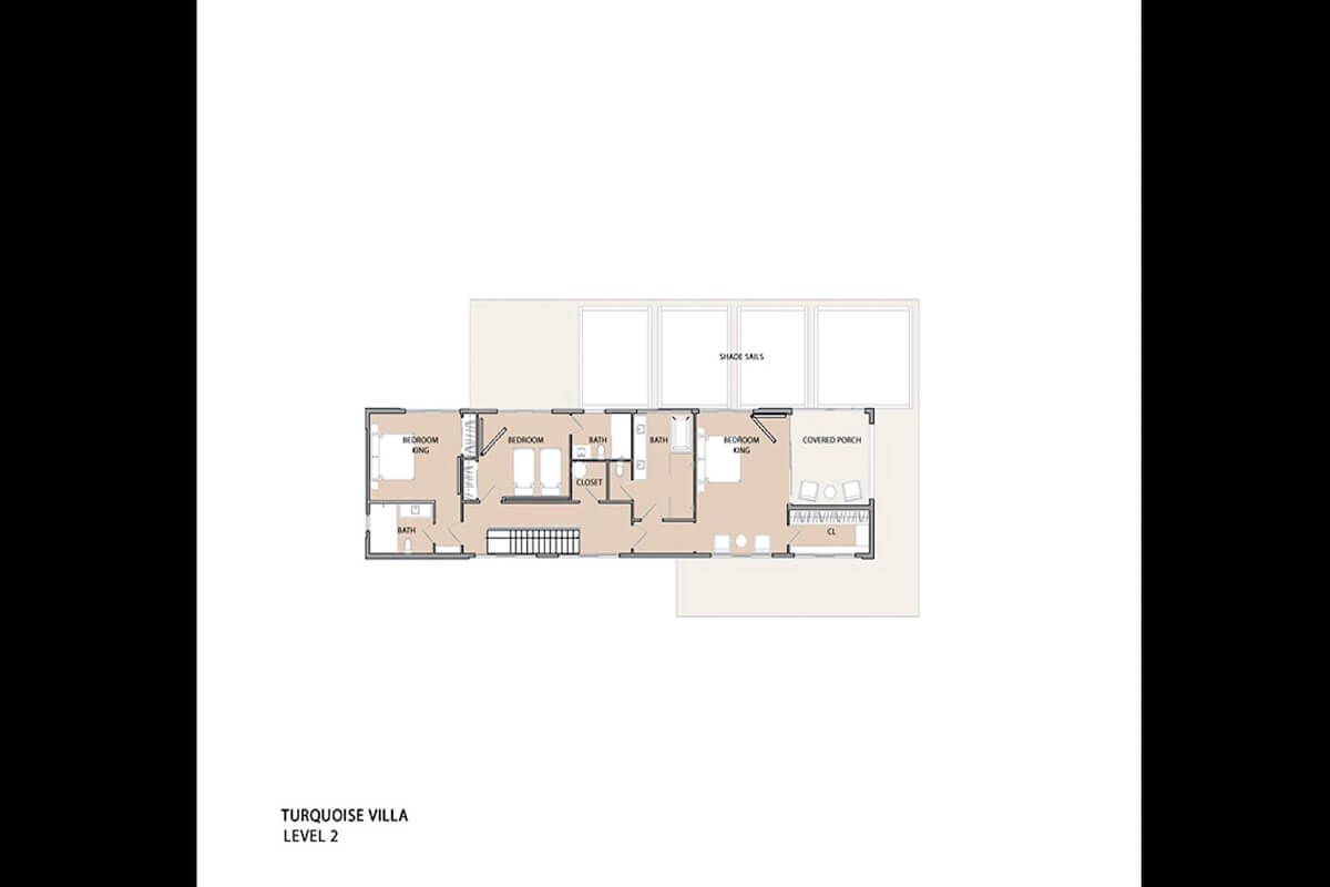 Villa floor plan level two