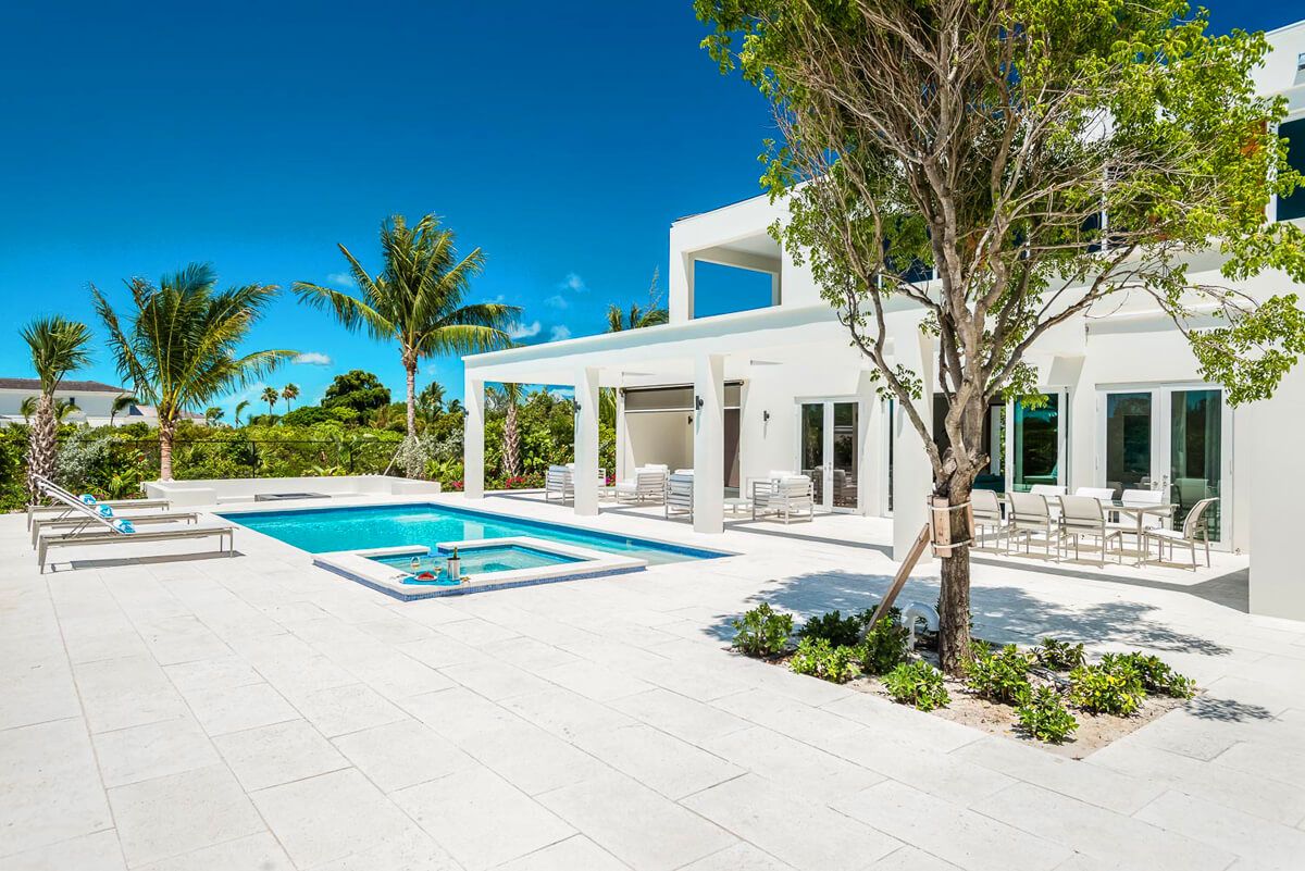 Private pool and hot tub