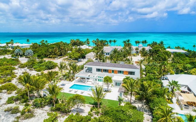 Aerial view of the Turquoise Villa property