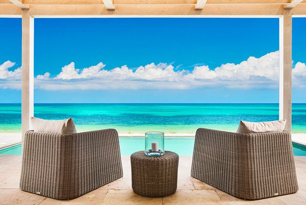 Enjoy endless ocean views from the patio at Sailrock Resort Beach Fron Villa 2 bedroom
