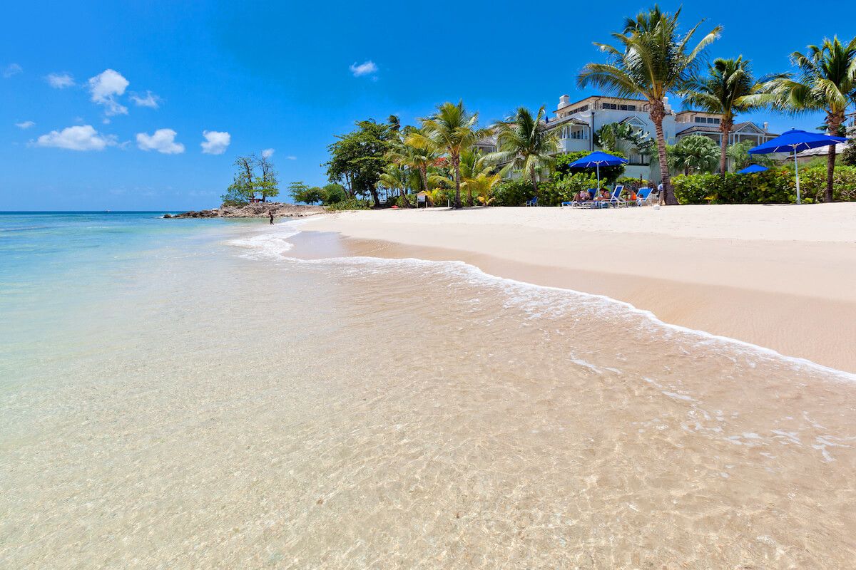 The beach at Schooner Bay