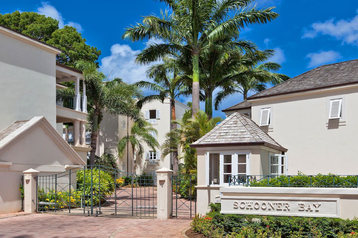 Gated entry to the Schooner Bay Complex