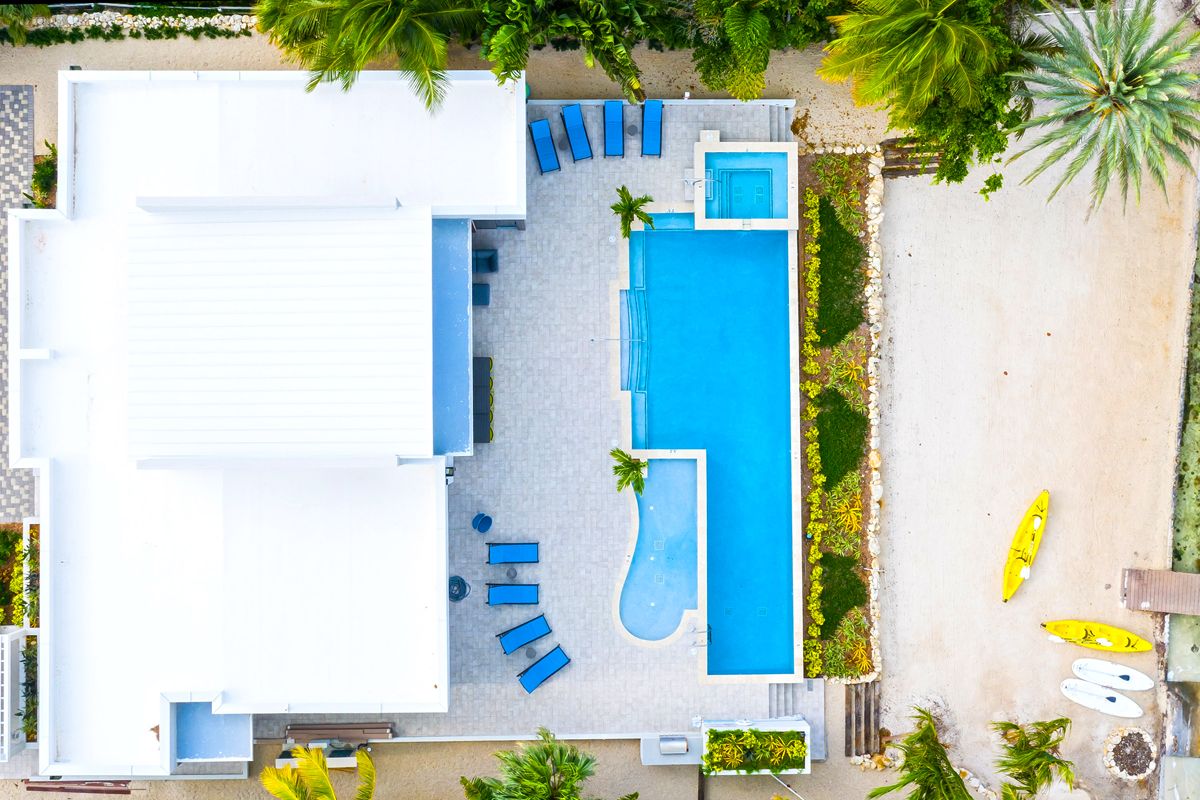 Aerial view of the property