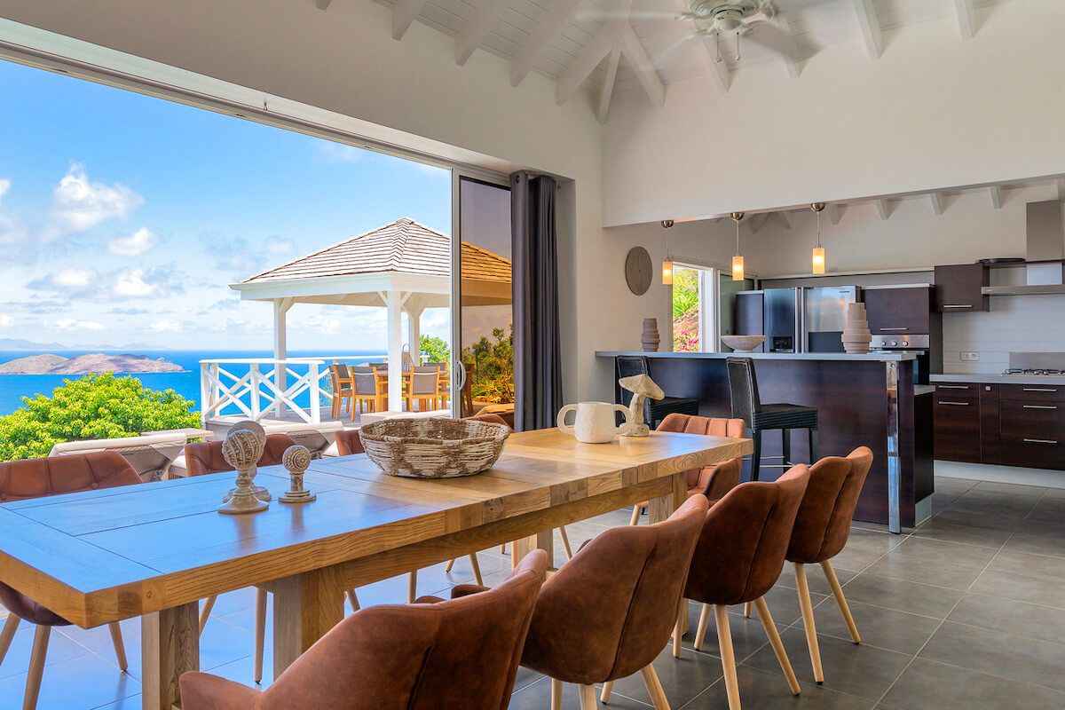 Dining table seats ten