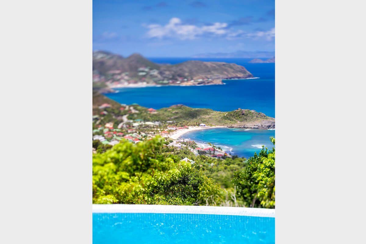 Views of St. Jean Bay from the pool