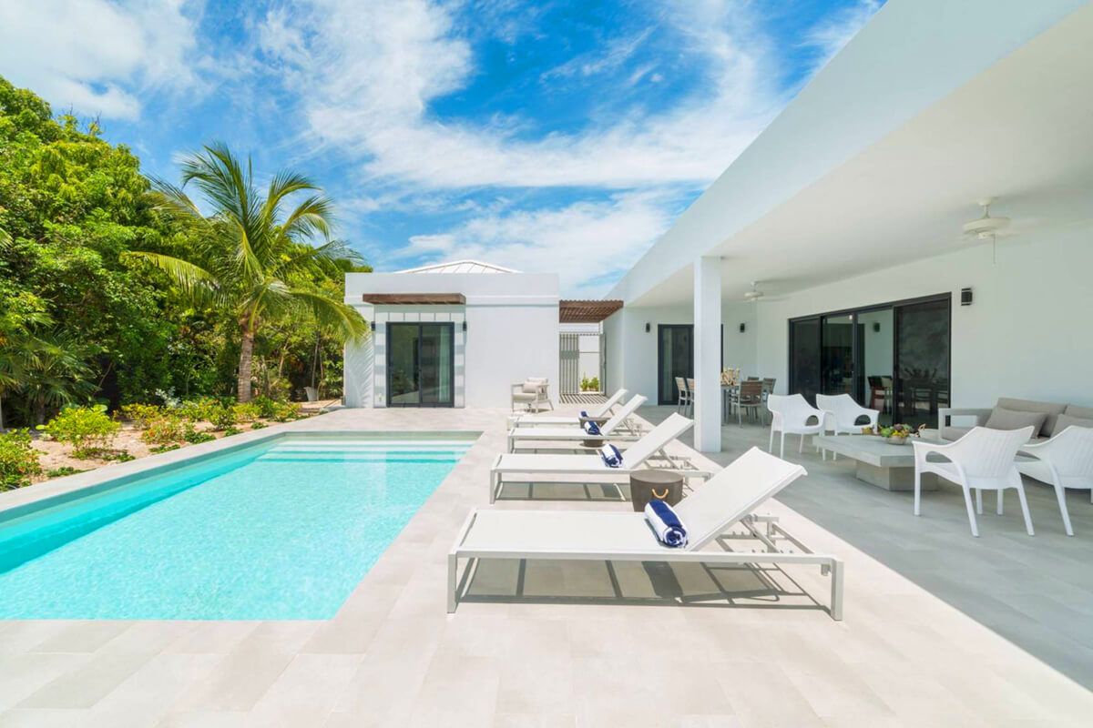 Pool deck and outdoor entertaining area