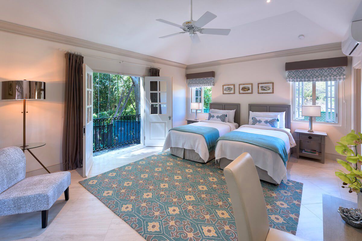 Bedroom three with two twin beds