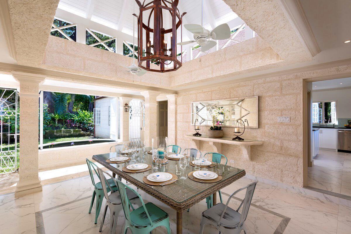 Dining table seats eight