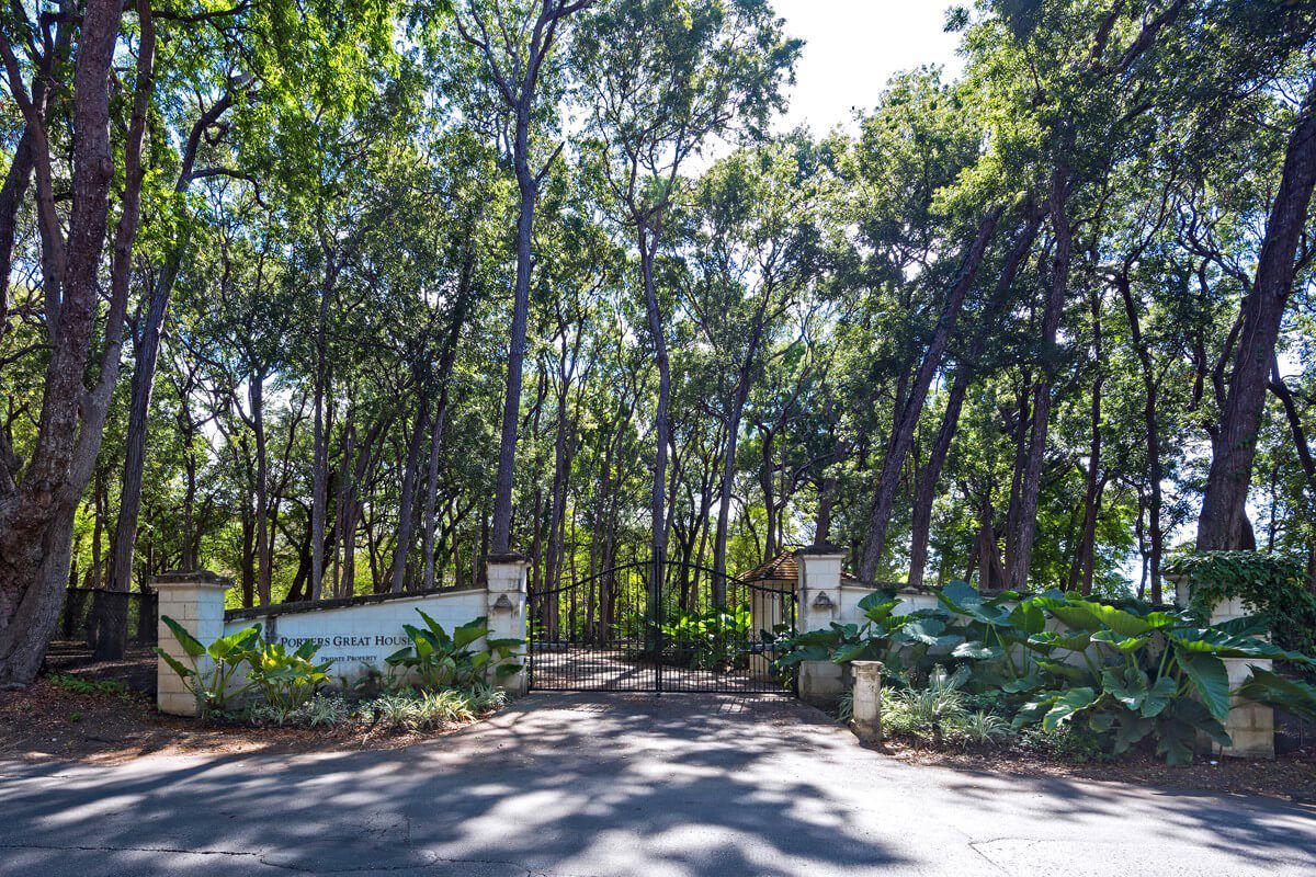 Villa's gated entrance