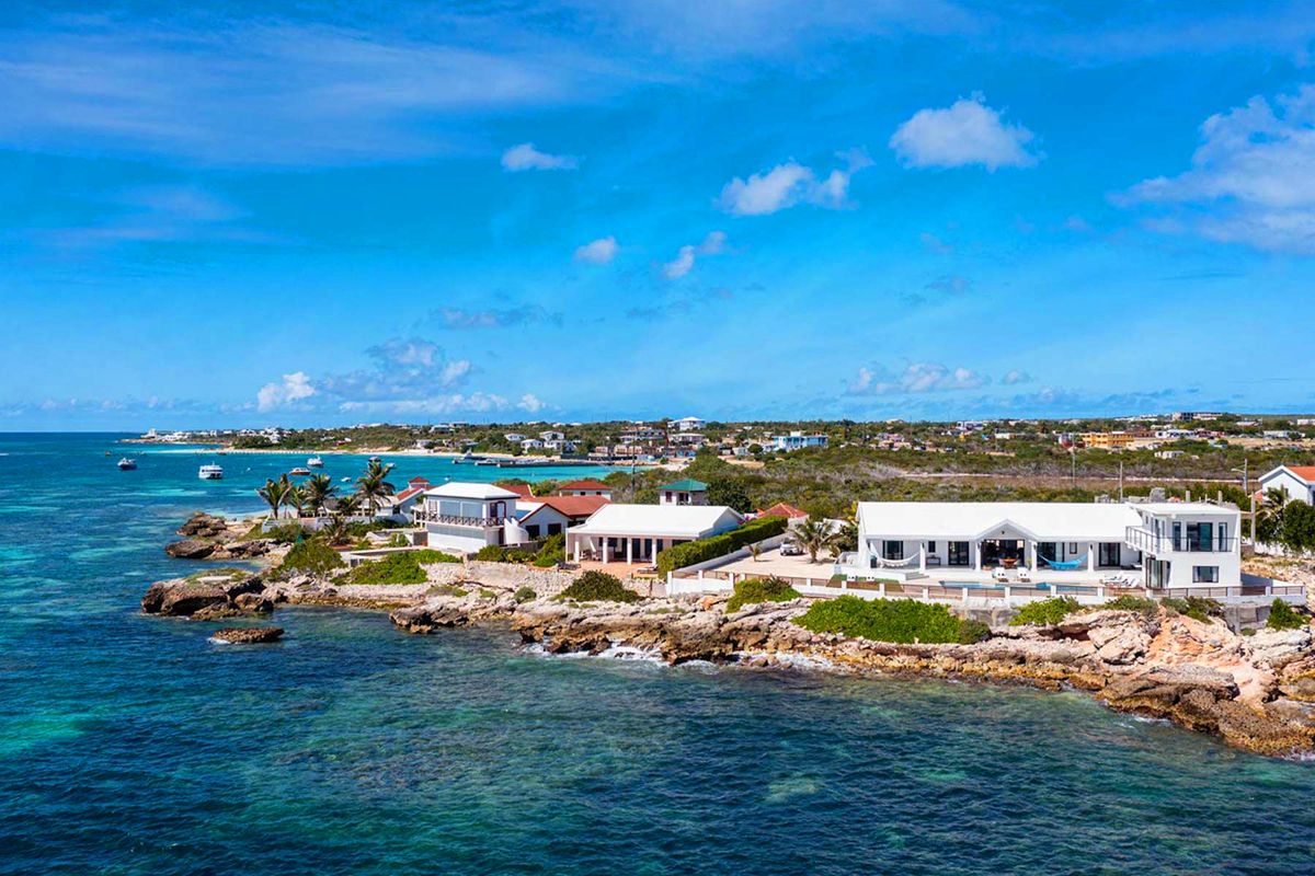 A view of the villa from the Bay