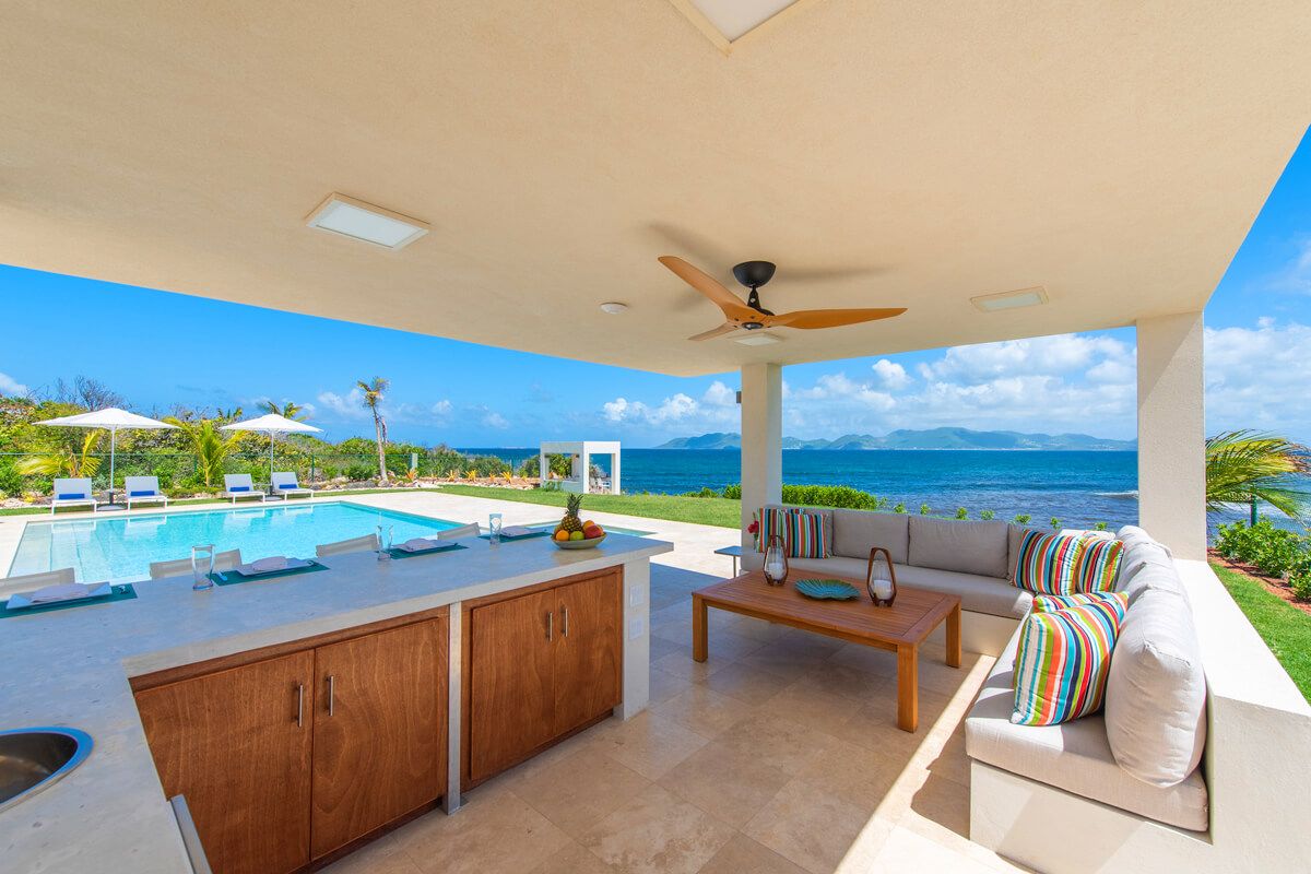 Outdoor kitchen and living space