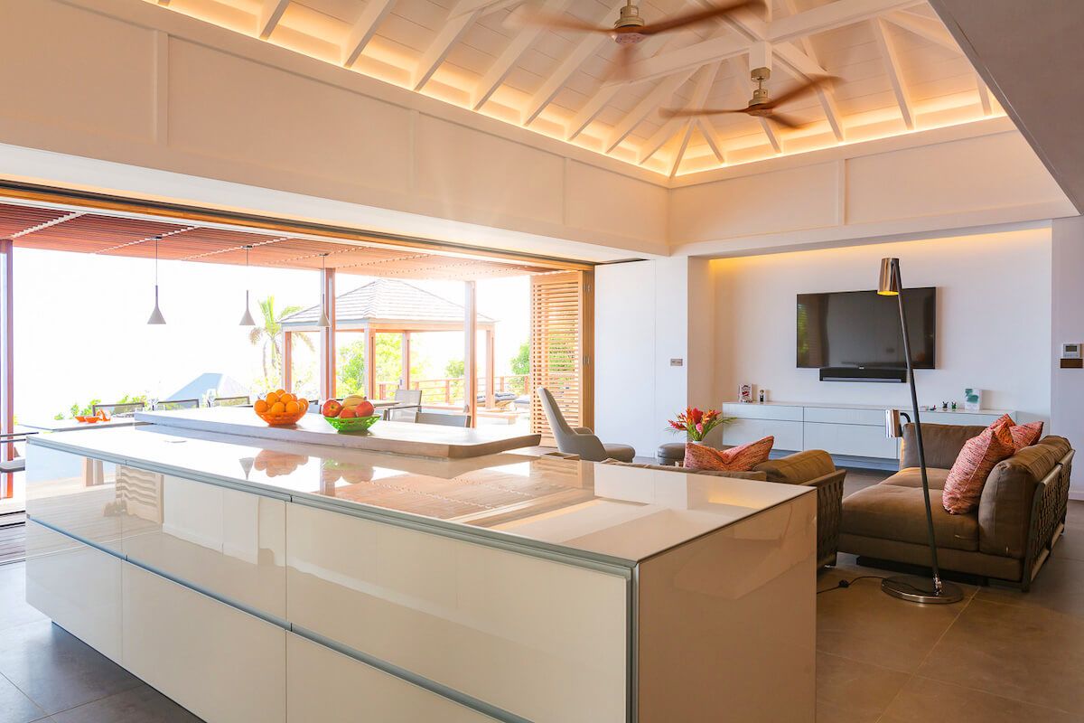 An open floor plan