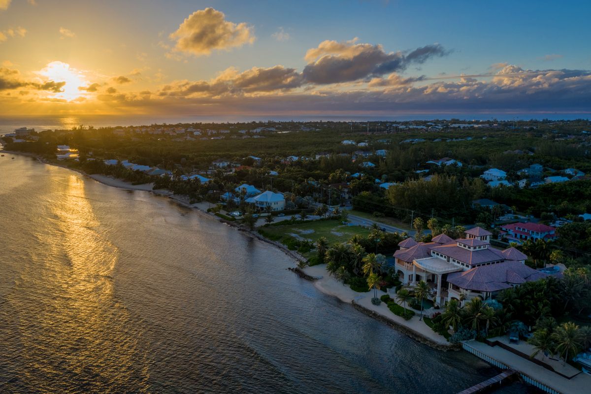Aerial view of the property