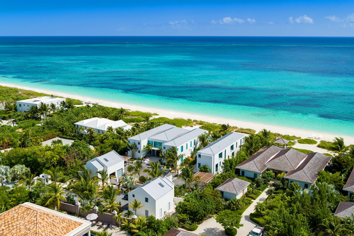 Aerial views of the property