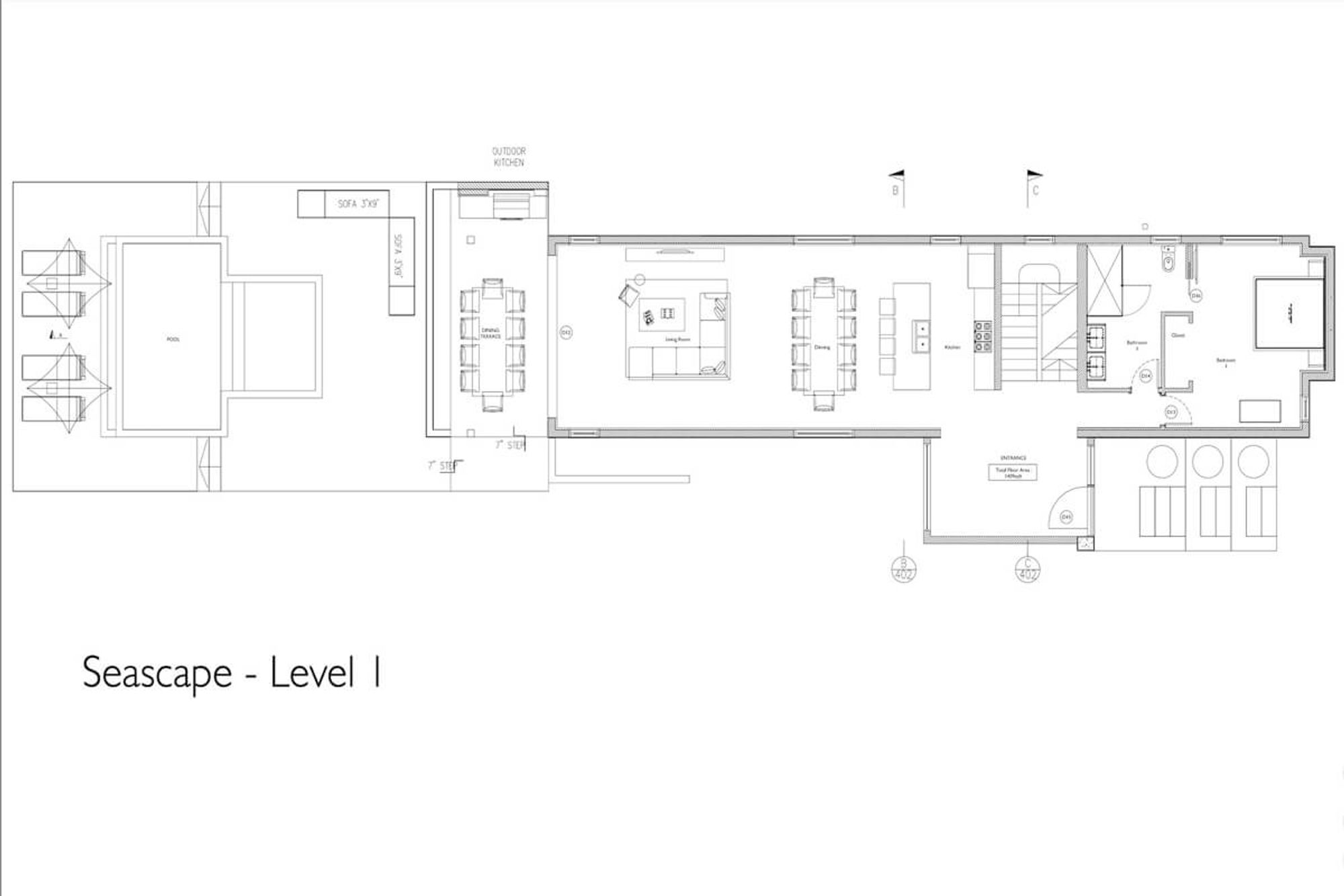 Seascape Villa floor plans