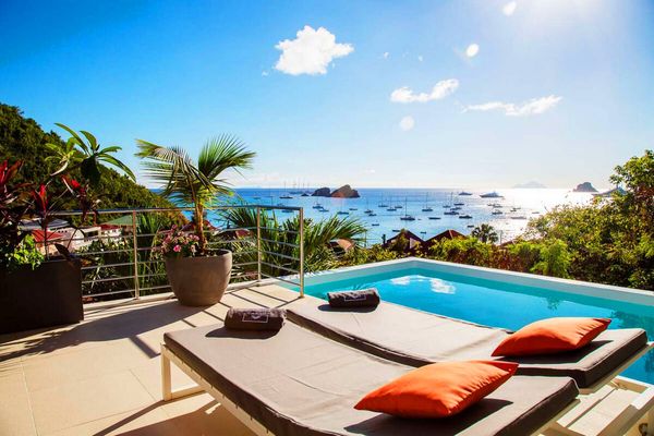 AKA Villa is located in Corossol with great views of  Gustavia Harbor