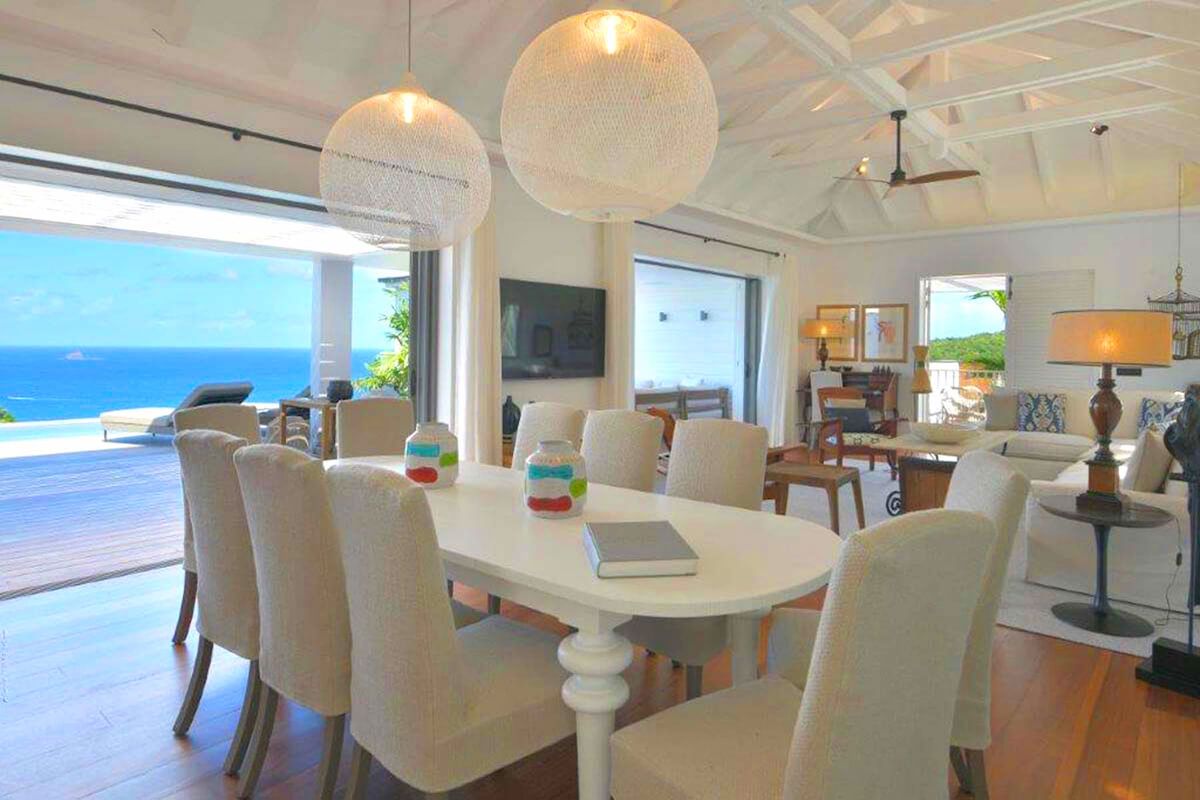 Dining table will seat up to ten