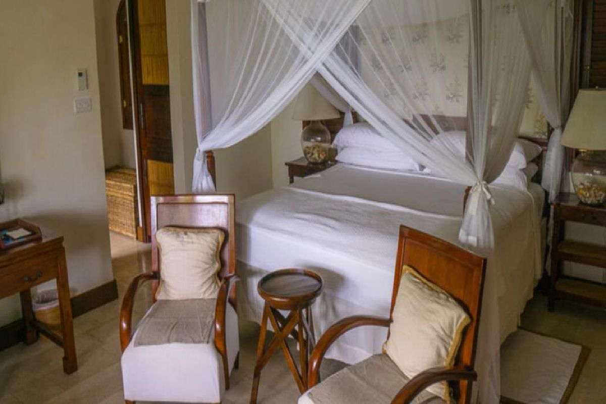 King bedroom in the guest cottage