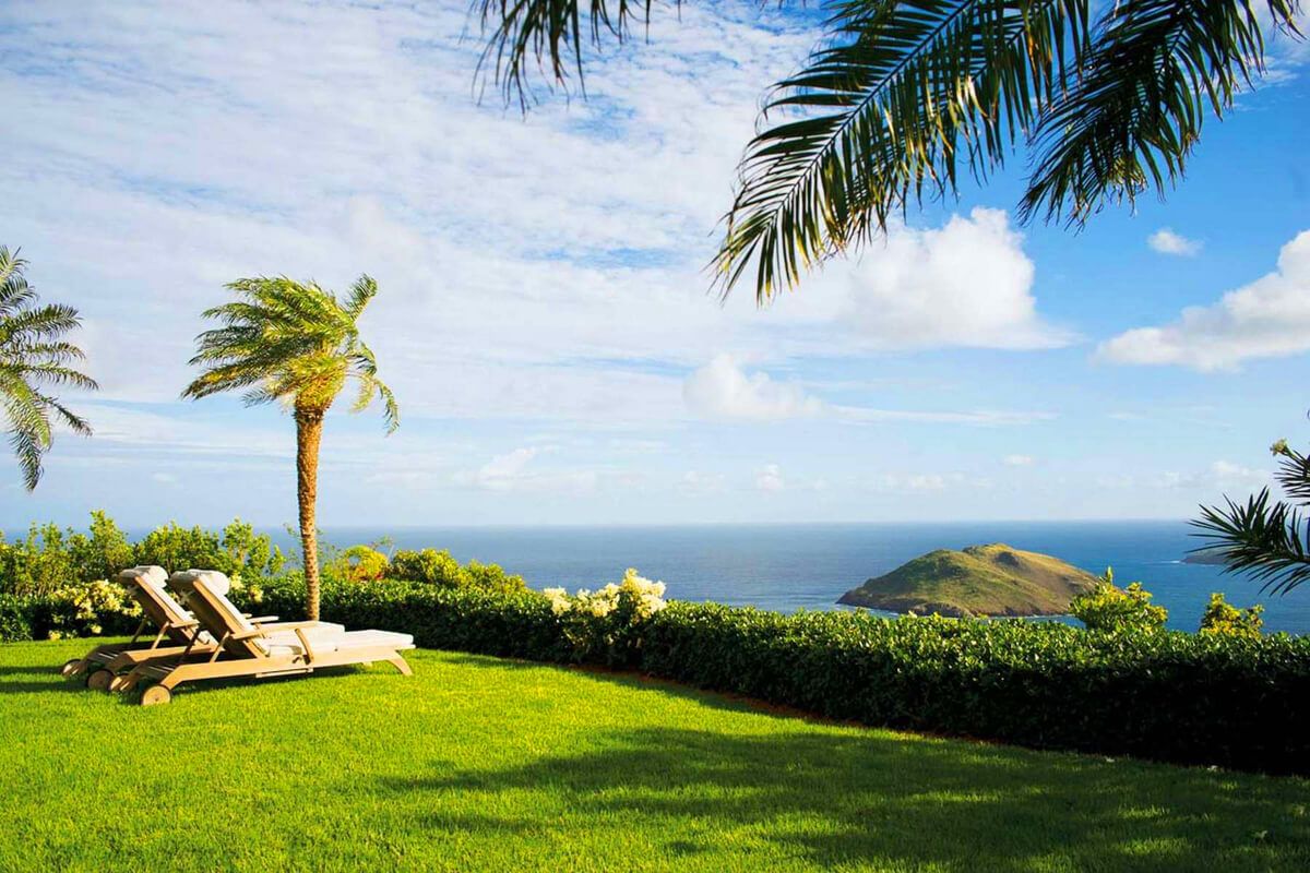 Loungers on the lawn