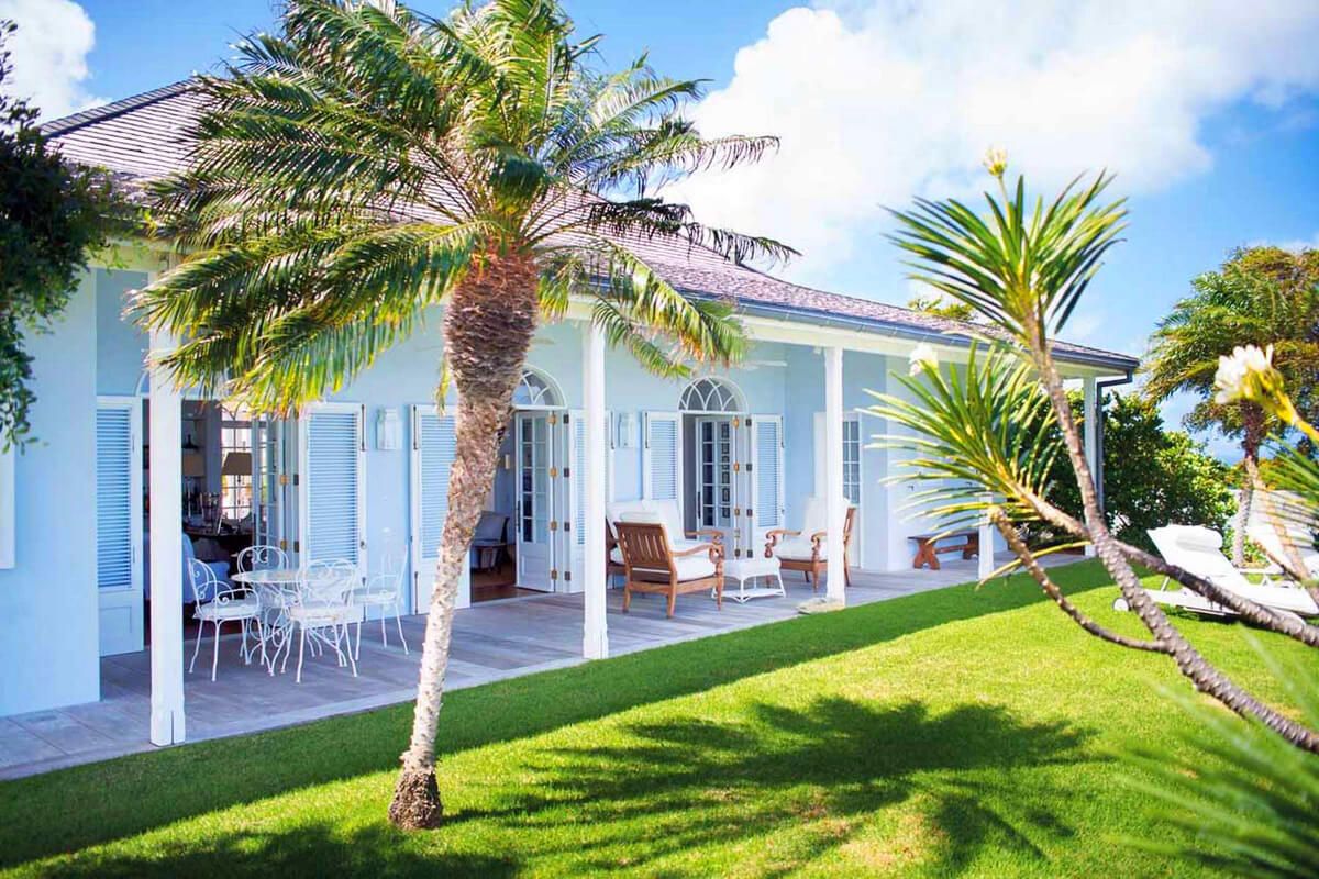 Covered patio area