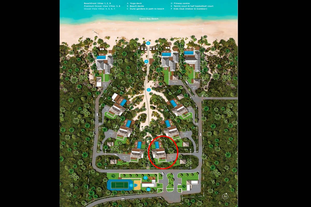 Beach Enclave Grace Bay Property layout