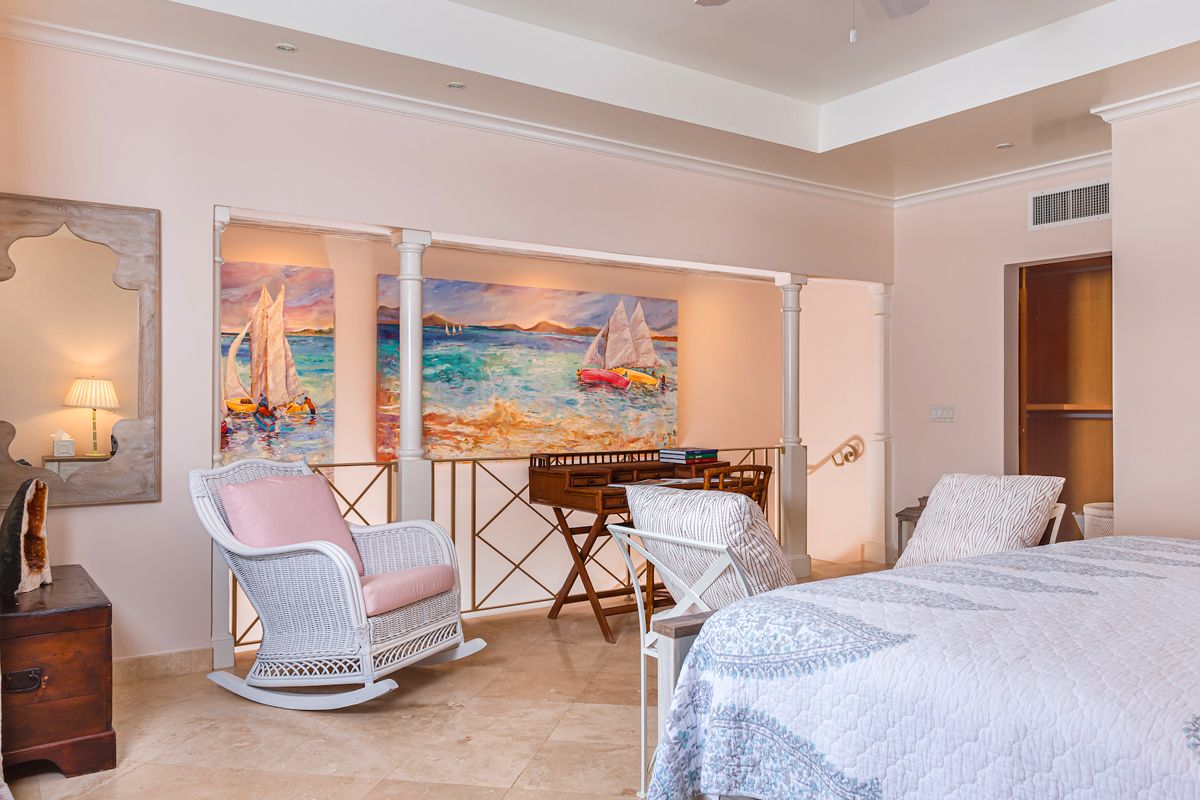 Bedroom suite with small desk