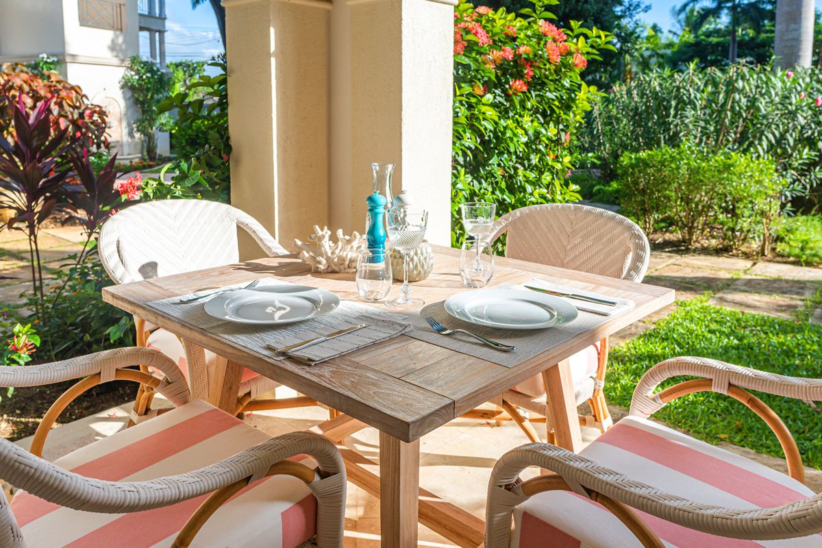 Outdoor dining table