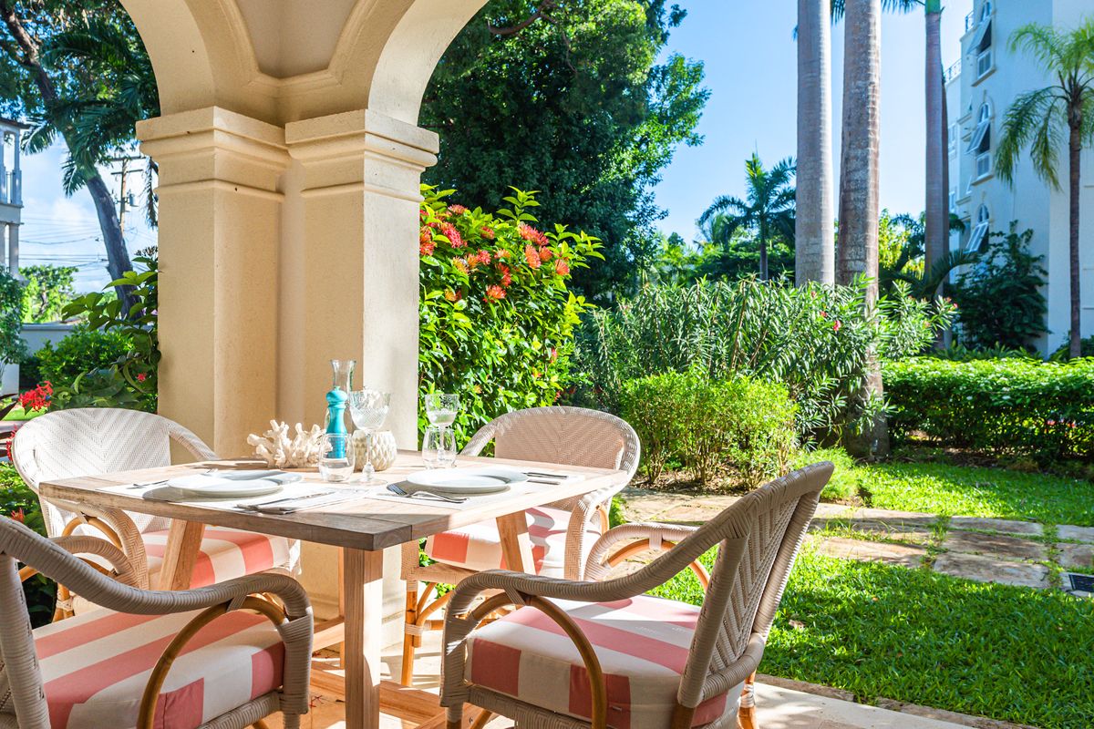 Outdoor dining table