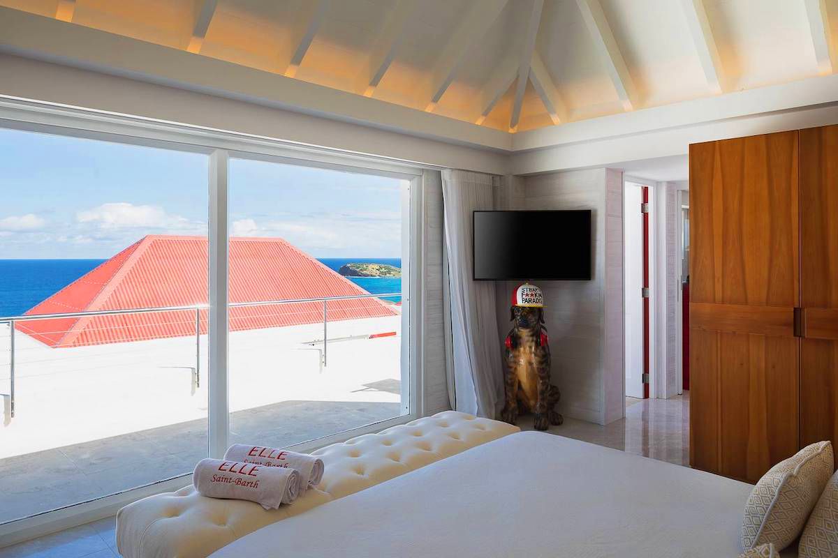 Bedroom with ocean views