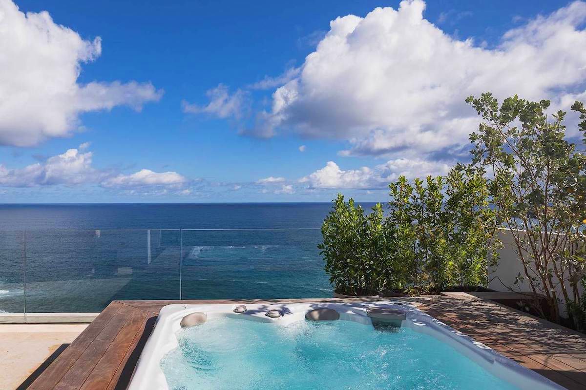 Hot tub with a view
