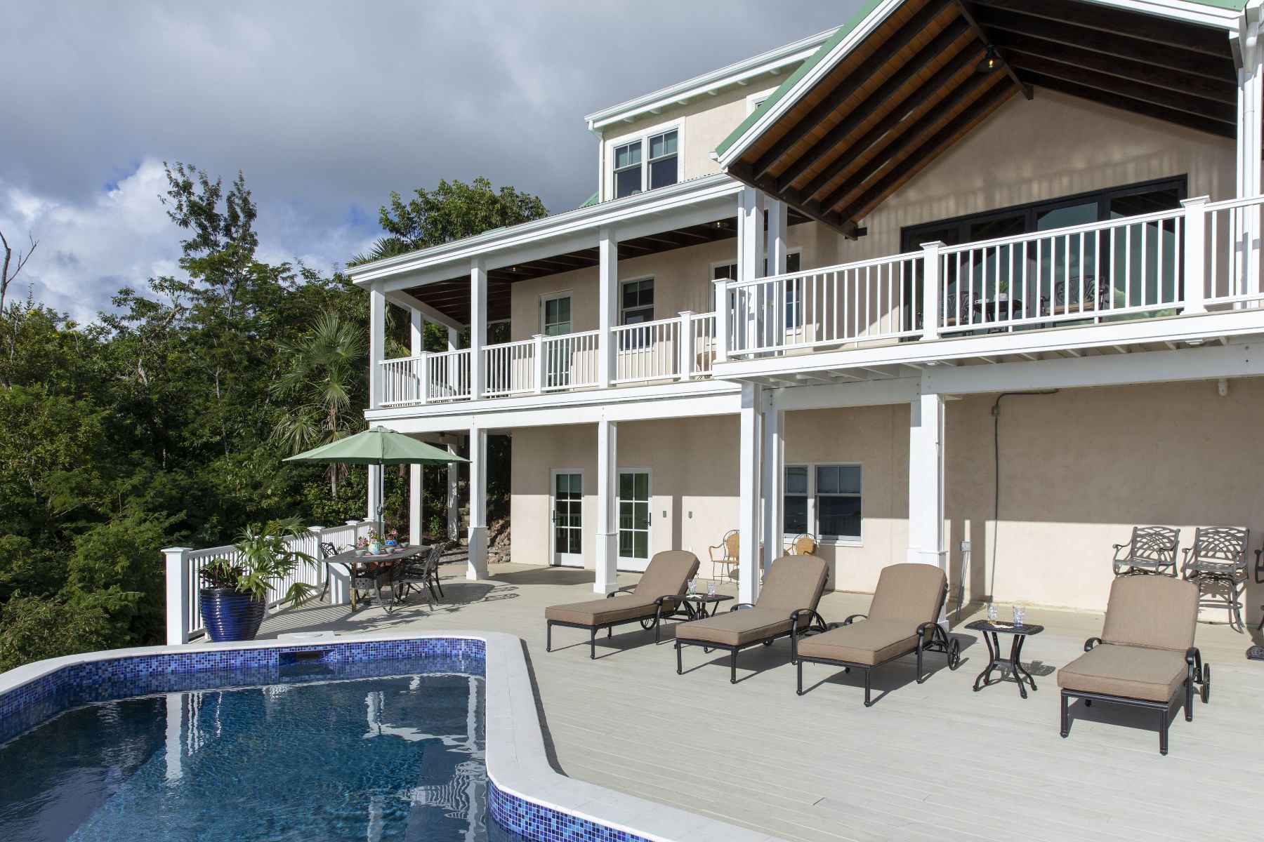 Patio and pool area