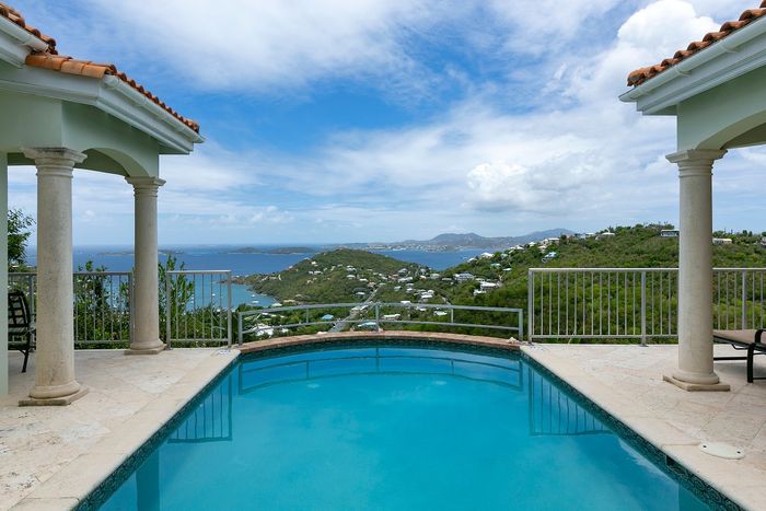 Bananaquit Villa is located in Virgin Grand Estates above Cruz Bay overlooking Pillsbury Sound