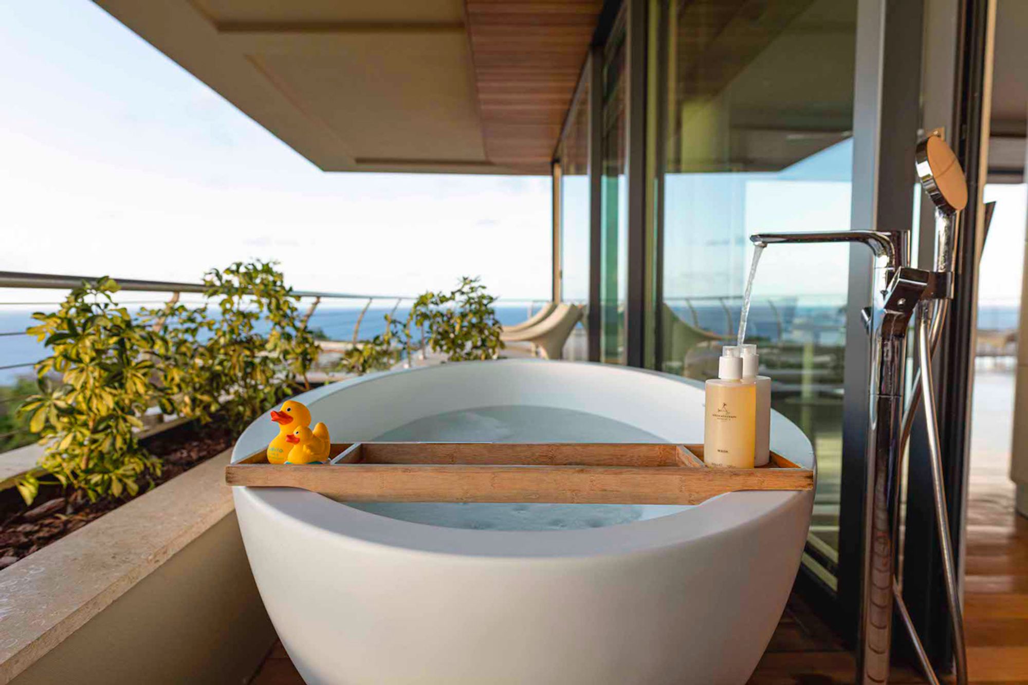 Master suite bath tub