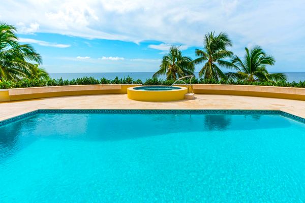 Turtle Beach Villa is located on the oceanfront in Spotts