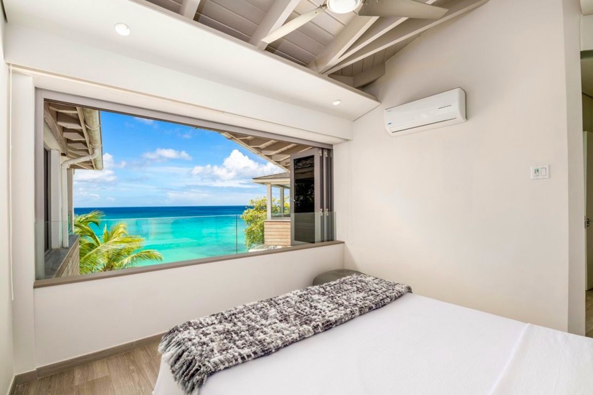 Picture window with Caribbean views