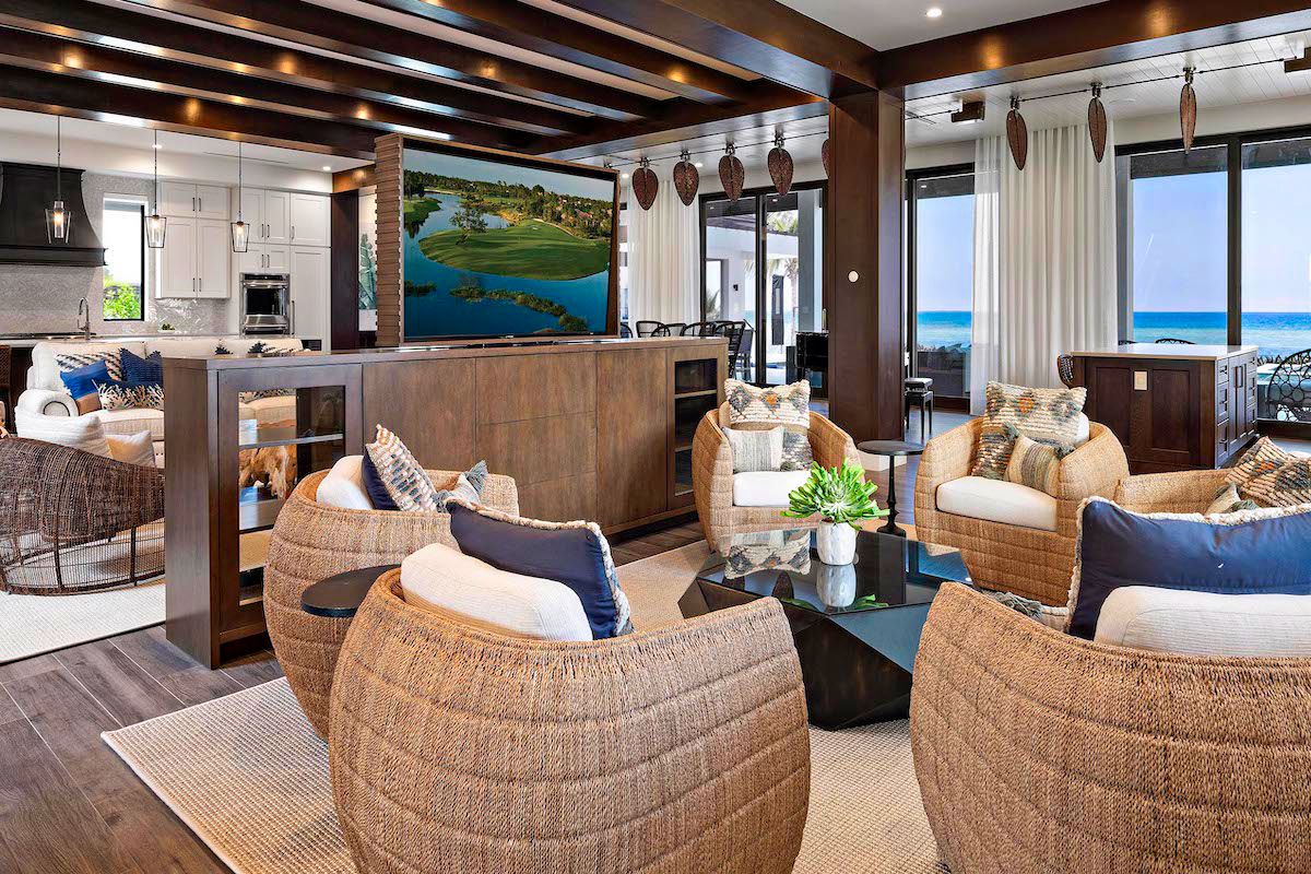 Open Living area with ocean views