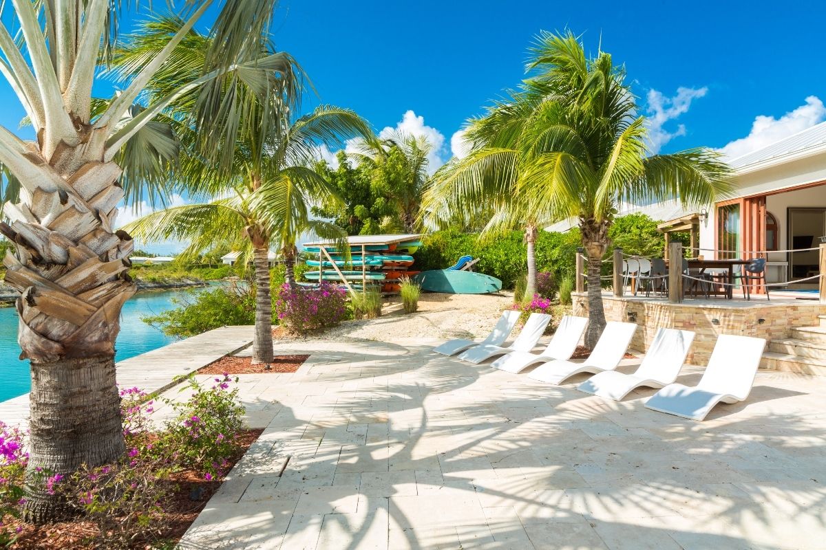 Sandy beach area by the canal